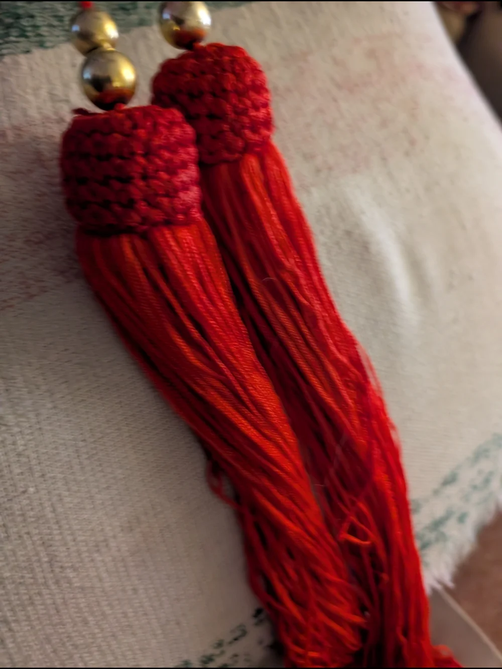 Decorative Oriental Style Sword with 30 inch blade Dragon Accents and Red Tassel